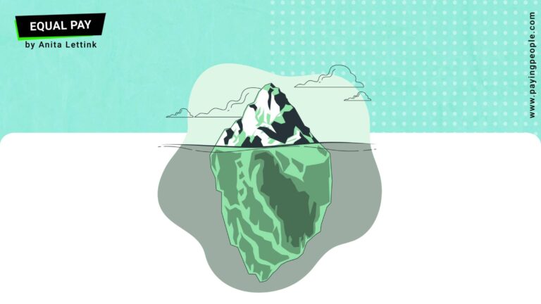 Iceberg with largest part hidden under water