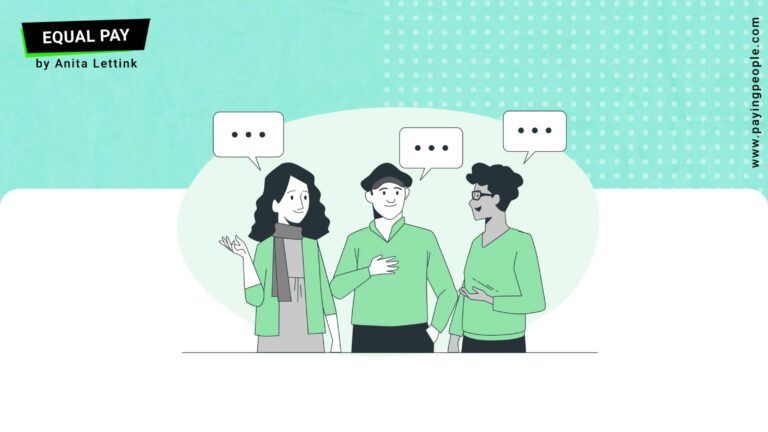 three employees talking with each other